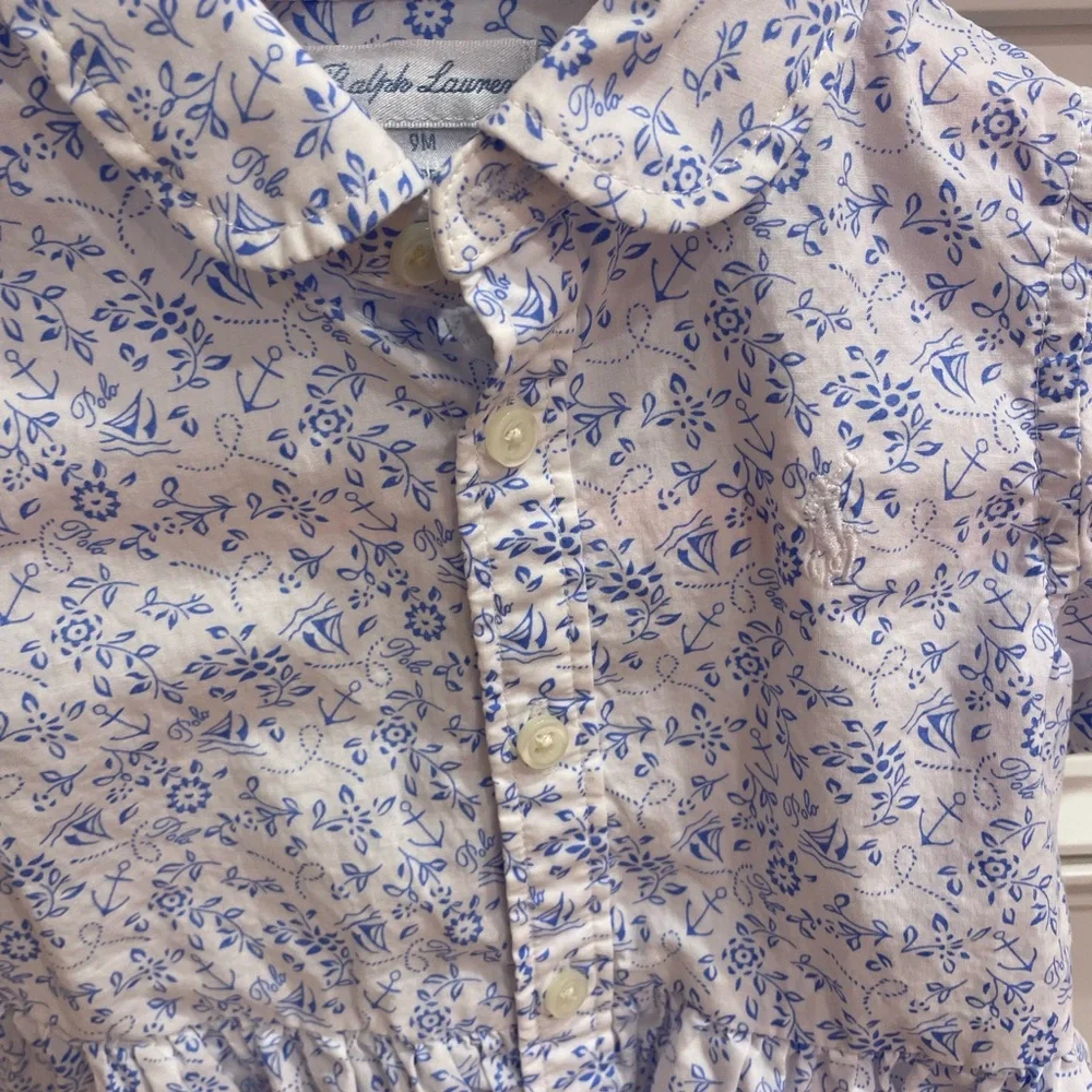 Baby girl Ralph Lauren floral dress with diaper cover